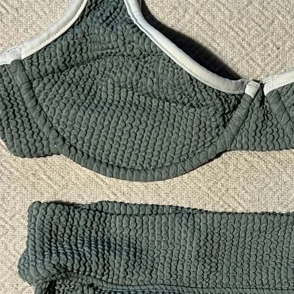Acacia Swimwear, High waist, Bikini, Pretty Green Color, Worn only ONCE